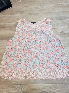 Zac and Rachel Woman Tank Flowered top side 2x
